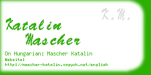 katalin mascher business card